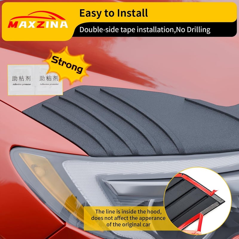 Maxzina TPE Hood Protector Compatible with 2017-2020 Honda Ridgeline 2016-2022 Pilot 2019-2021 Passport Hood Shield TPE Hood Deflector Hood Guard for 2019 Ridgeline Accessories - Image 4